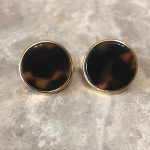 Ralph Lauren Tortoise Clip on Earrings